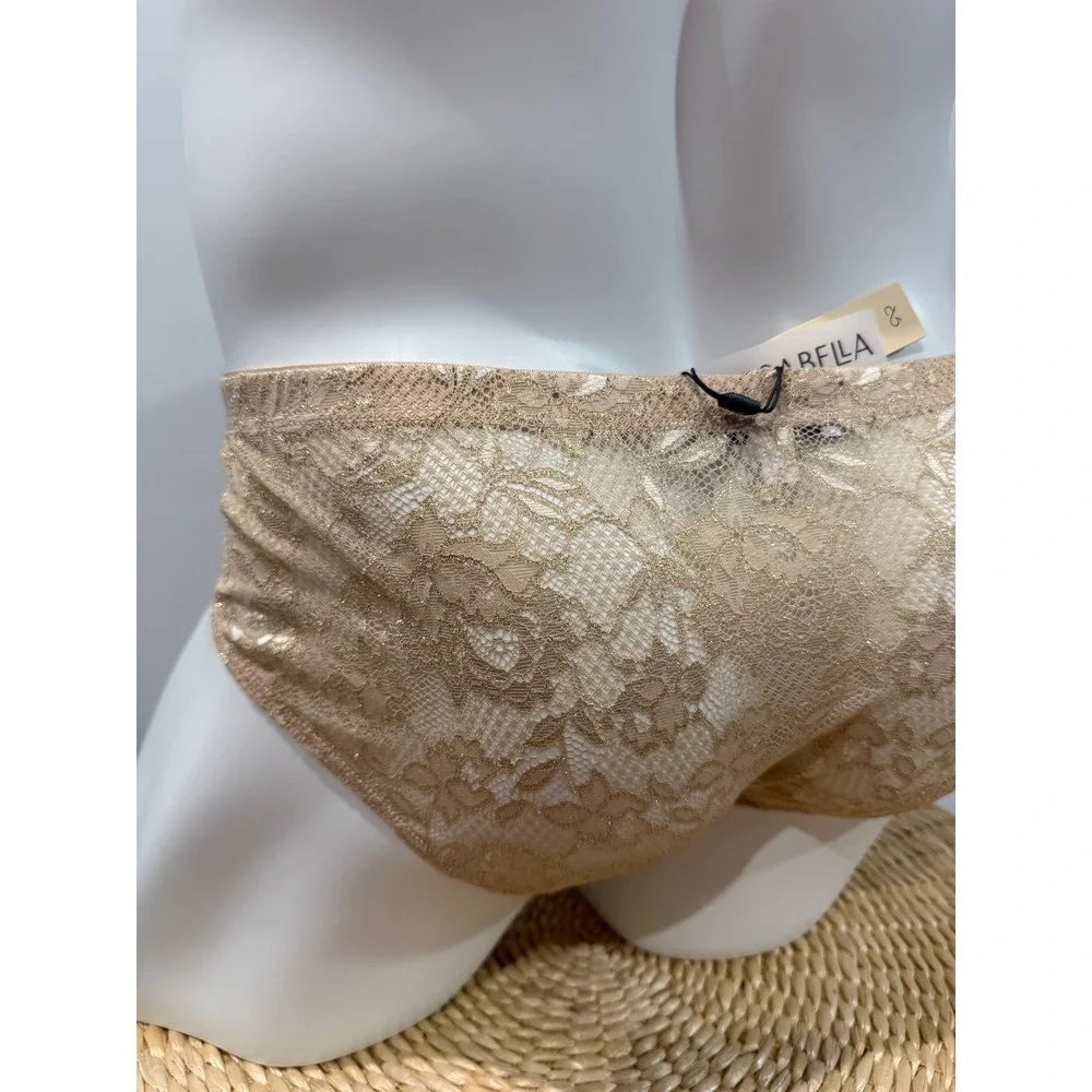 Cosabella Never Say Never Comfort Micro Brief Camel Gold Lace Men's Underwear M